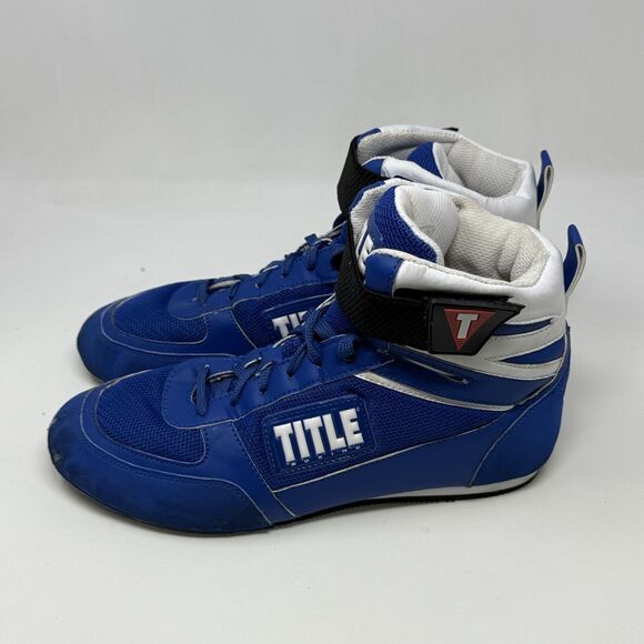 Title Boxing Box-Star Incite Elite Shoes Mens 11.5 Royal Blue White High Top - Picture 4 of 16